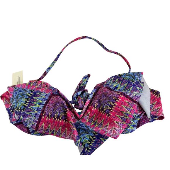 Aeropostale Bikini Bandeau Removable Halter Strap Swim Top NWT - Picture 4 of 9